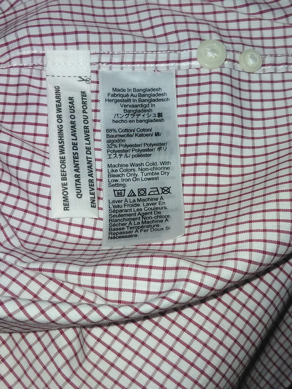NWT J.CREW Sz M Red/White Micro-Check Dress Shirt